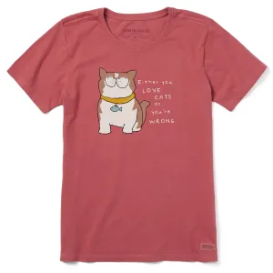 Women's Exotic Love Cats Short Sleeve Tee