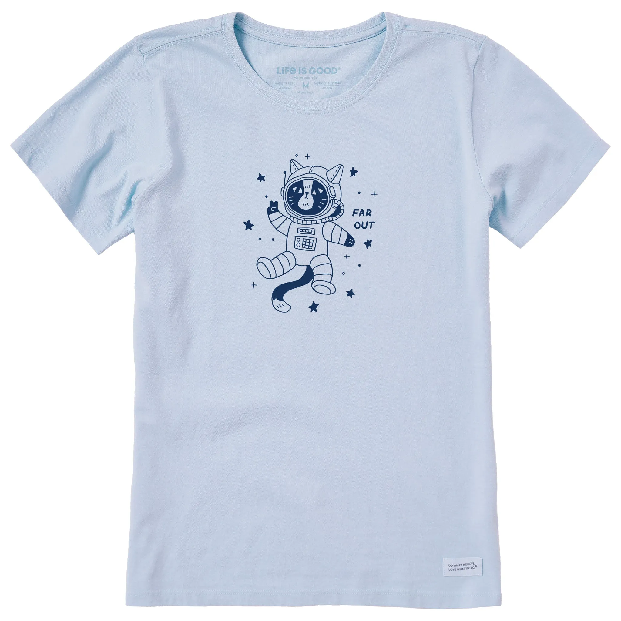 Women's Far Out Catsronaut Short Sleeve Crusher Tee