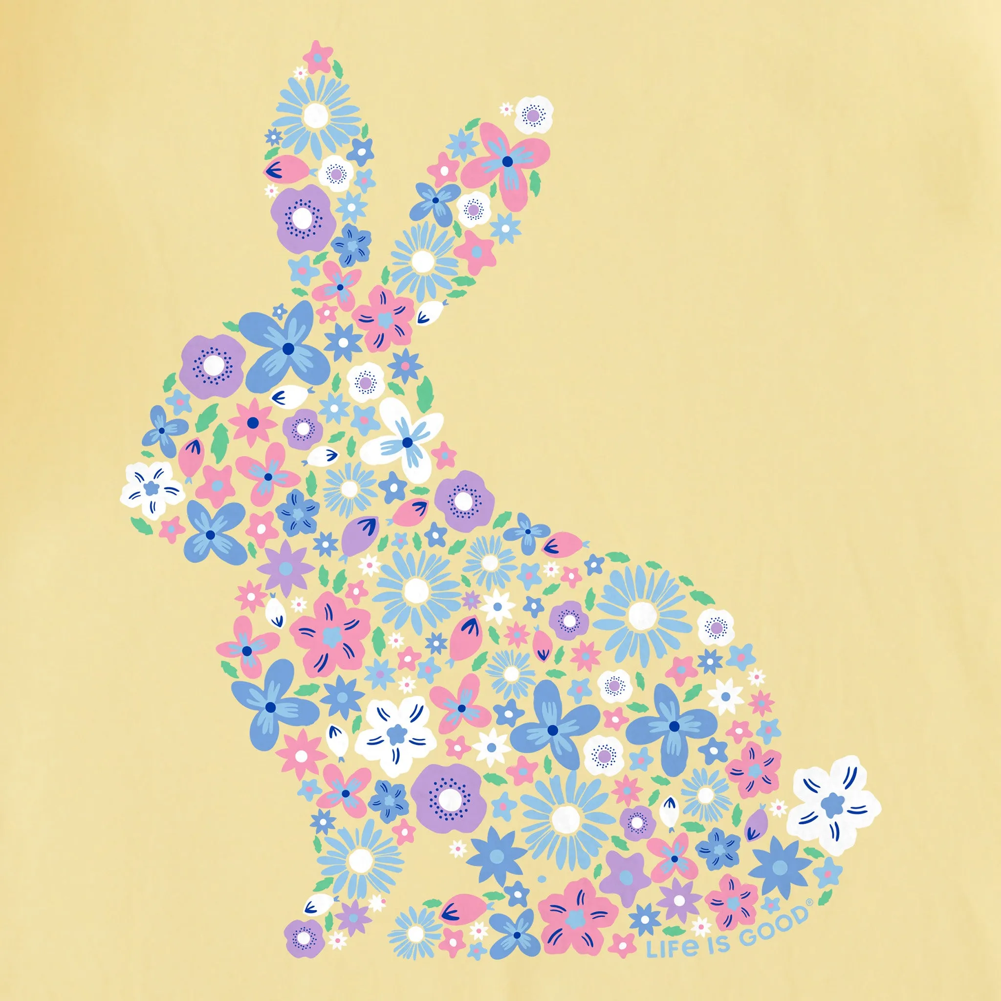 Women's Flower Bunny Short Sleeve Tee