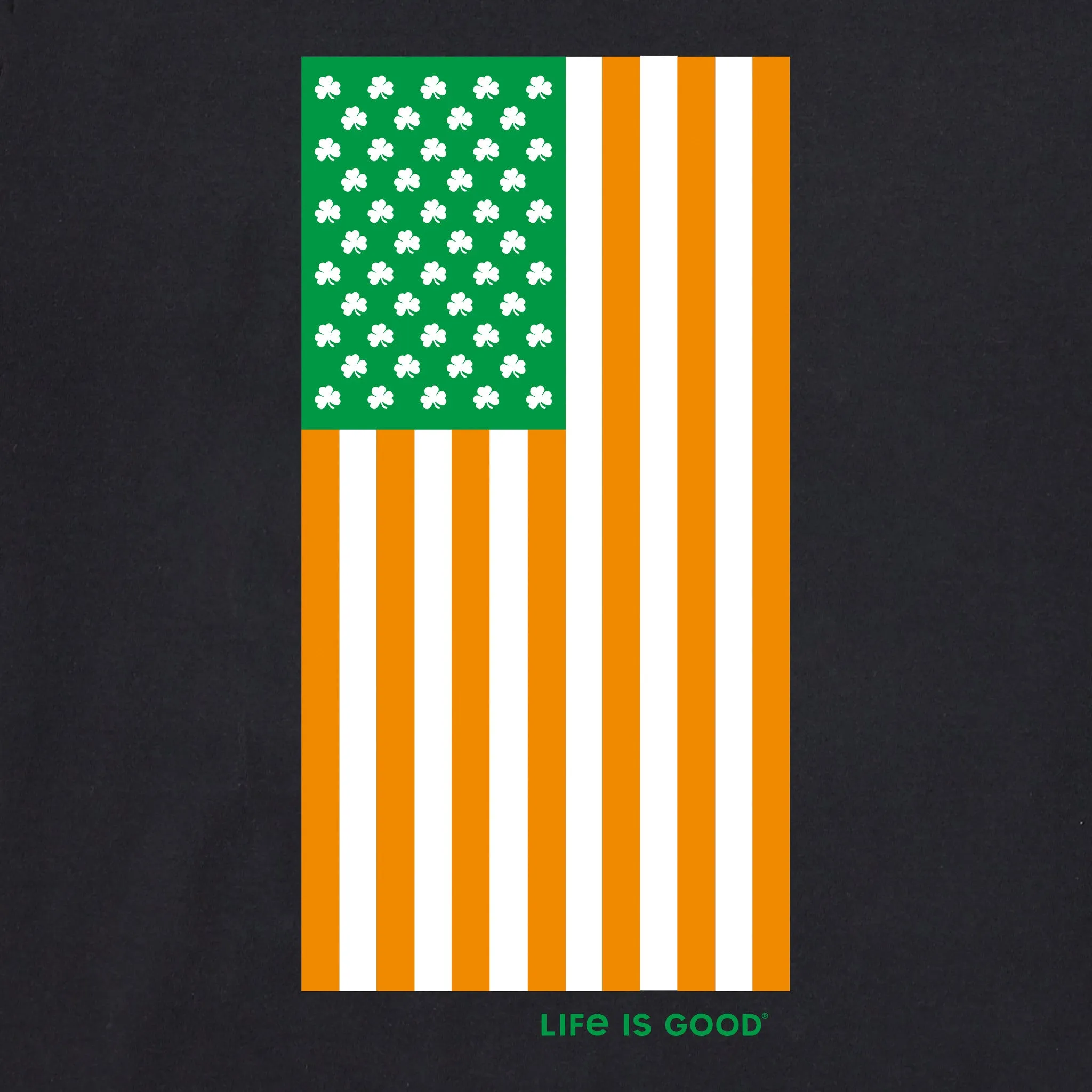 Women's Irish American Flag Vertical Short Sleeve Crusher Tee