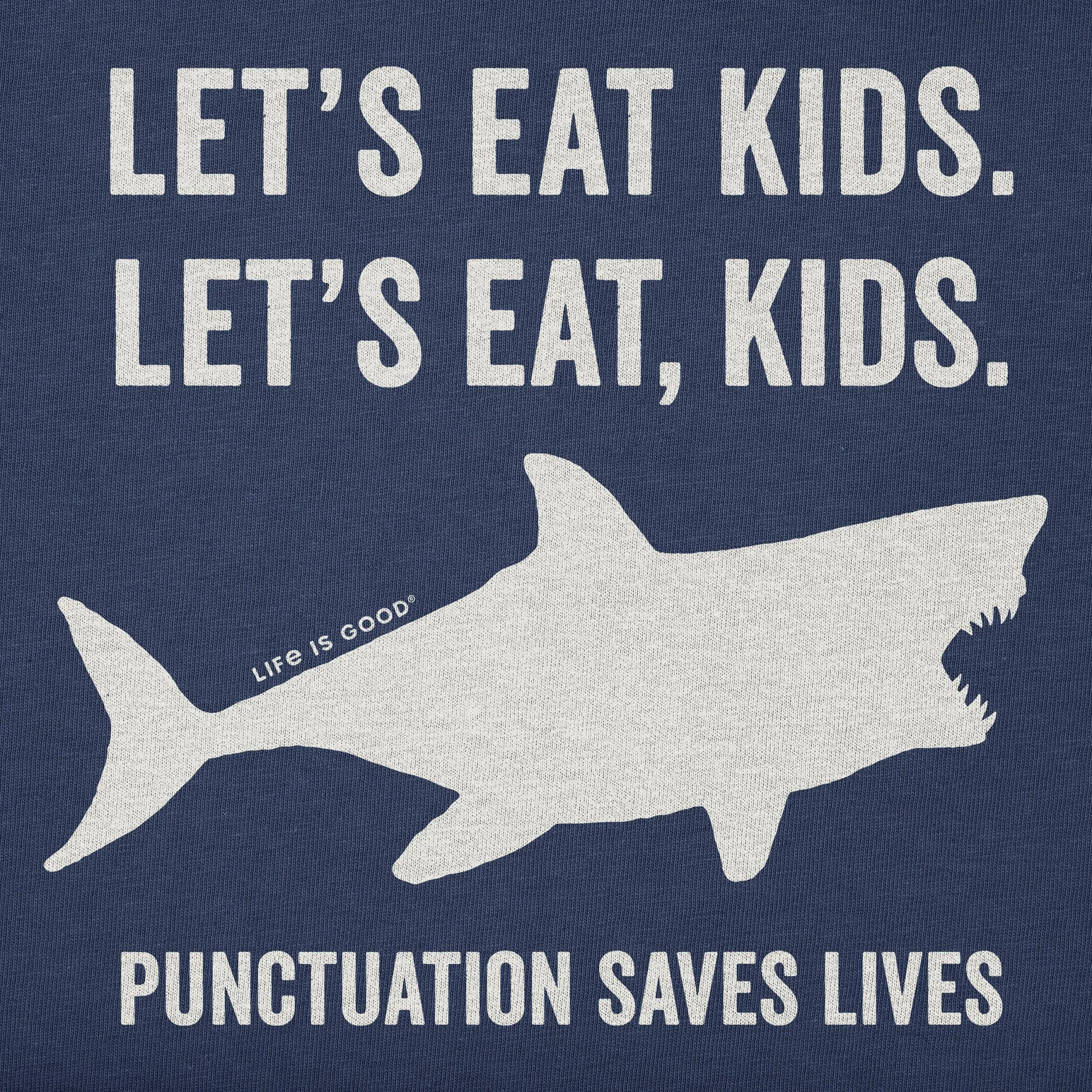 Women's Let's Eat, Kids Shark Short Sleeve Crusher Tee