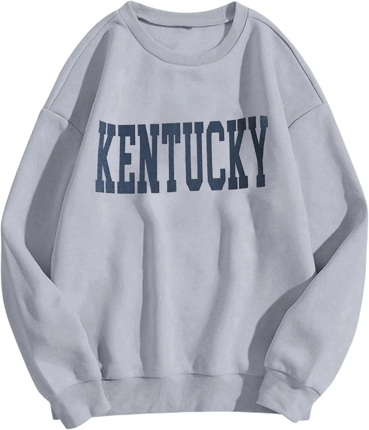 Womens Long Sleeve T Shirts Round Neck Kentucky Graphic Pollover Hoodie Oversized Long Sleeve Pullover Spring Fall Clothes