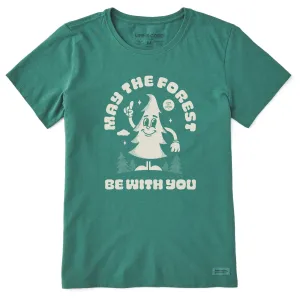 Women's May the Forest Be With You Mascot Short Sleeve Crusher Tee