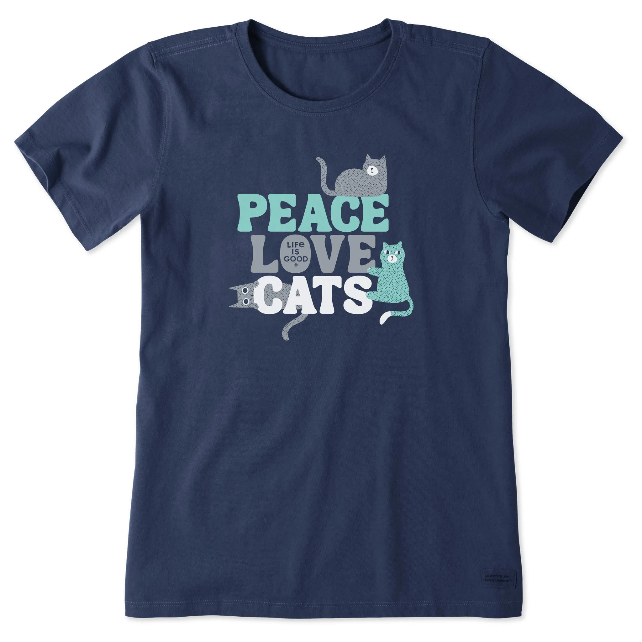 Women's Peace Love & Cats Short Sleeve Tee