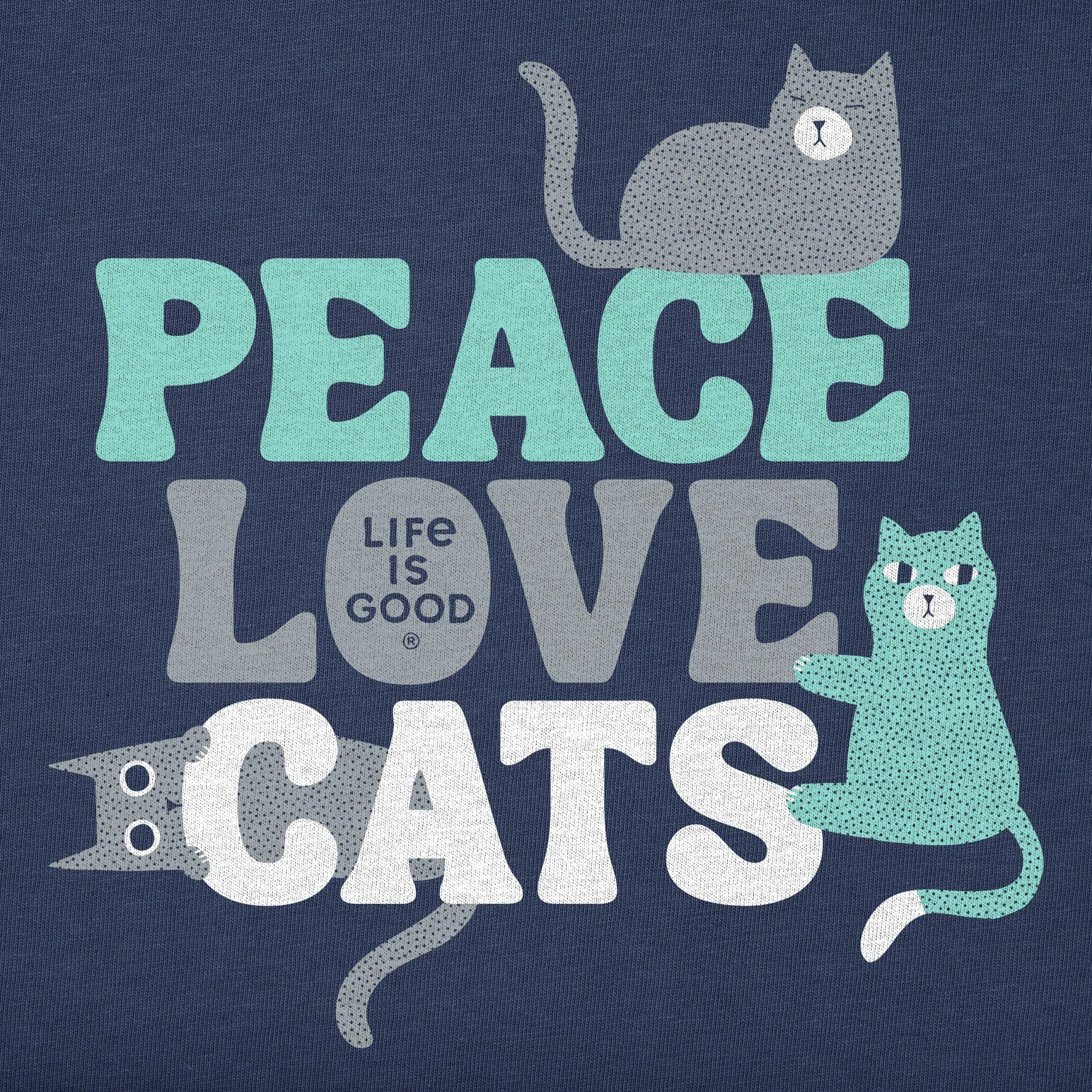 Women's Peace Love & Cats Short Sleeve Tee