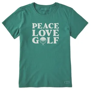Women's Peace Love Golf Short Sleeve Crusher Tee